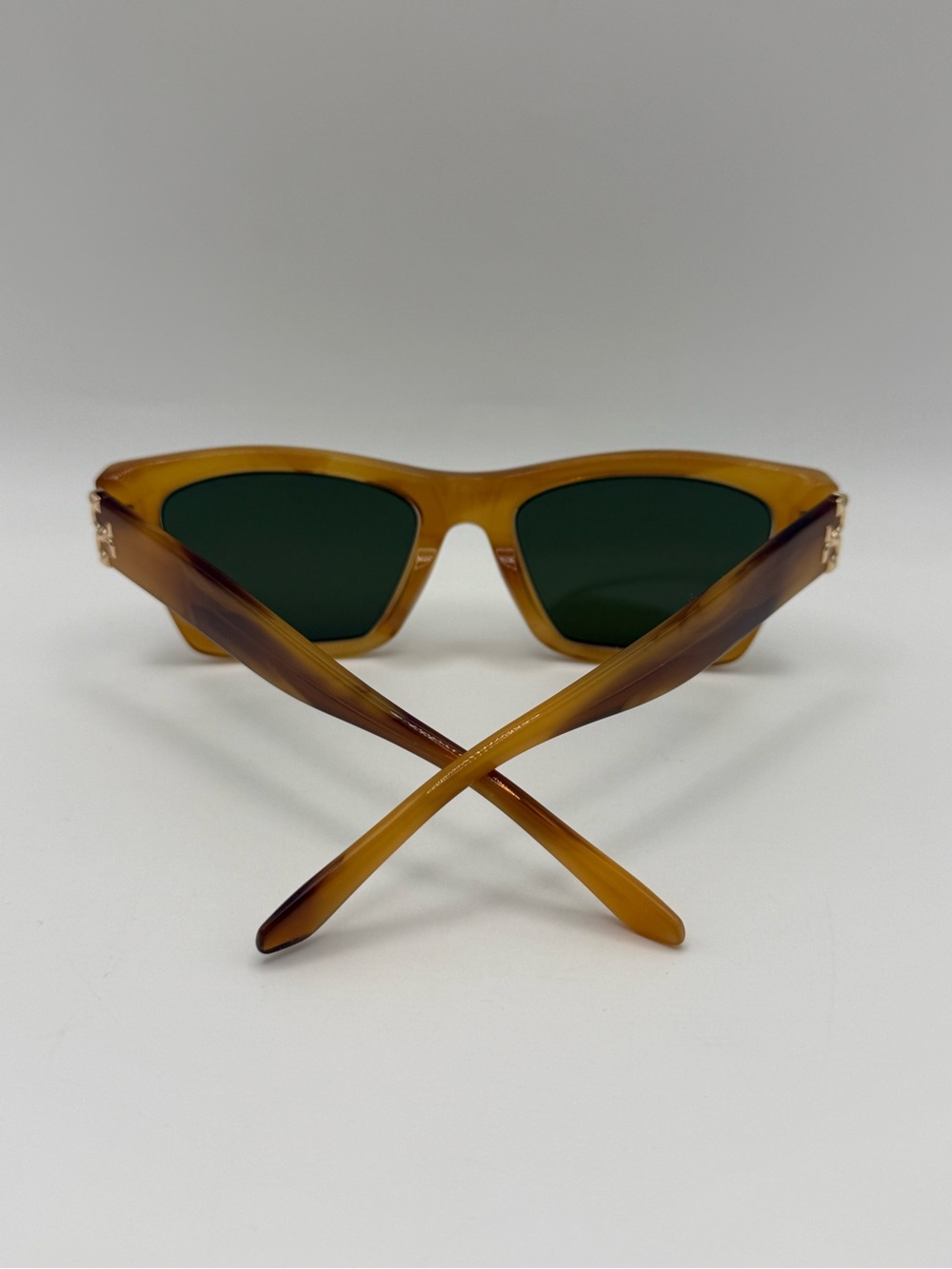 Tory Burch Yellow Amber Tortoise Square - Picture 6 of 8